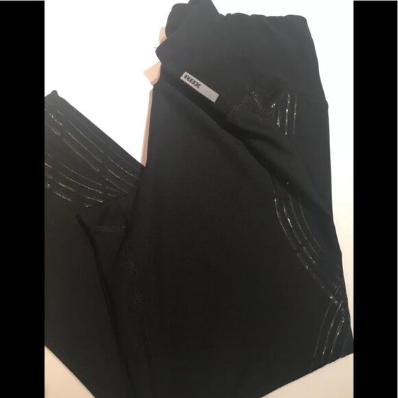 RBX Black Athletic Capri Length Leggings - Size Small - Picture 8 of 11